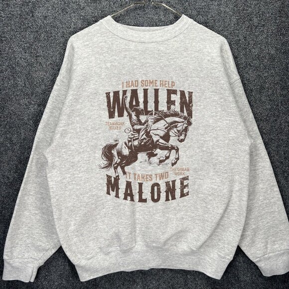 I Had Some Help Wallen And Malone Tee, Country Music, Cowboy Shirt sweatshirt - Picture 1 of 2